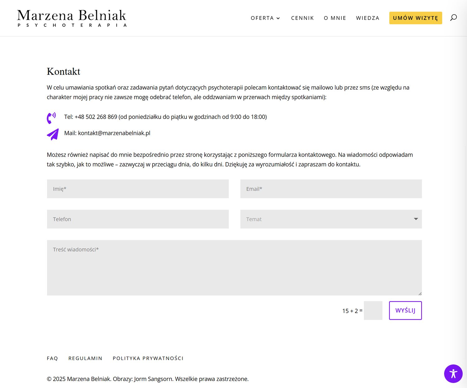 Strona-WWW-dla-Psychoterapeuty-Marzena-Belniak-Kontakt